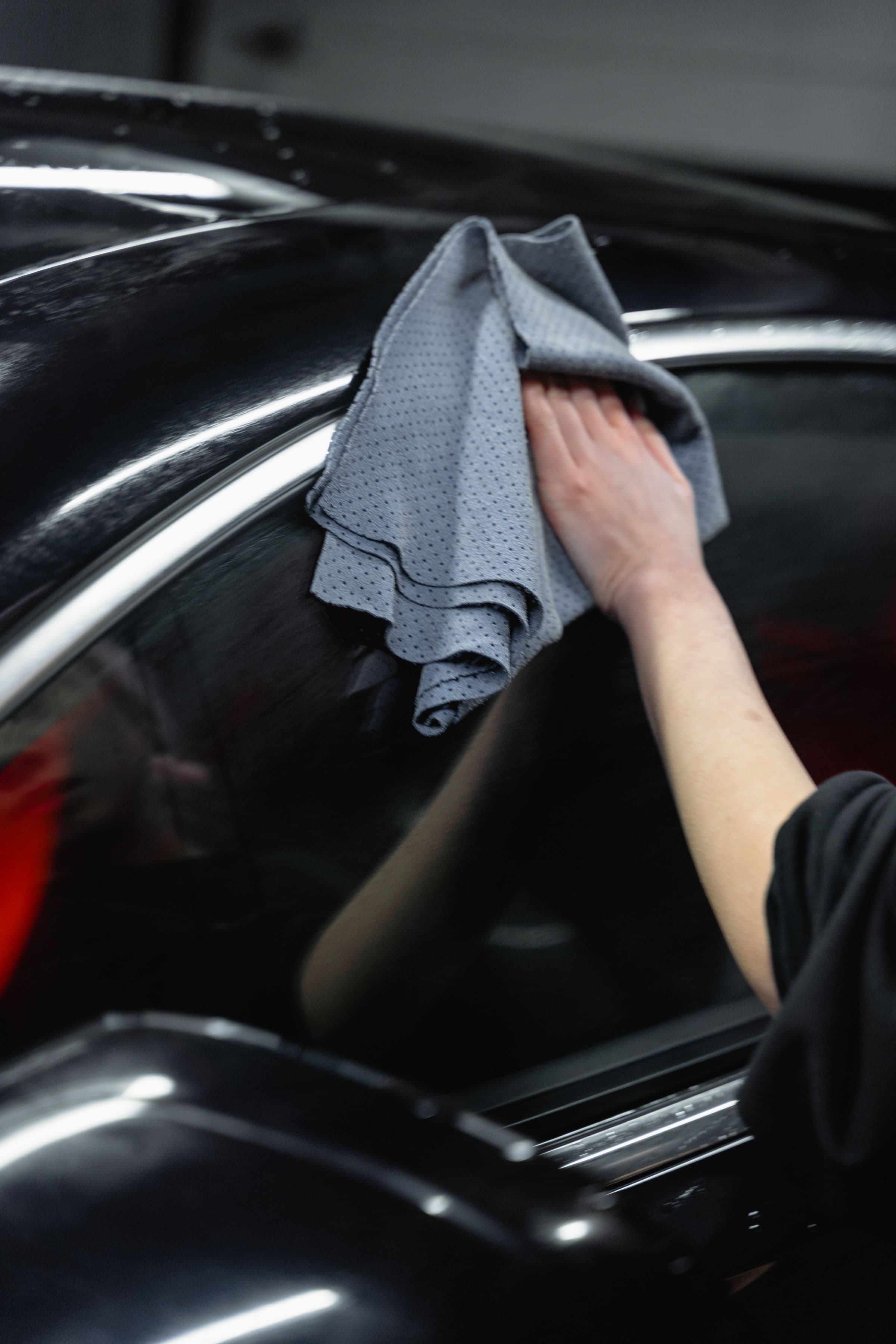 Séchage microfibre d'une vitre